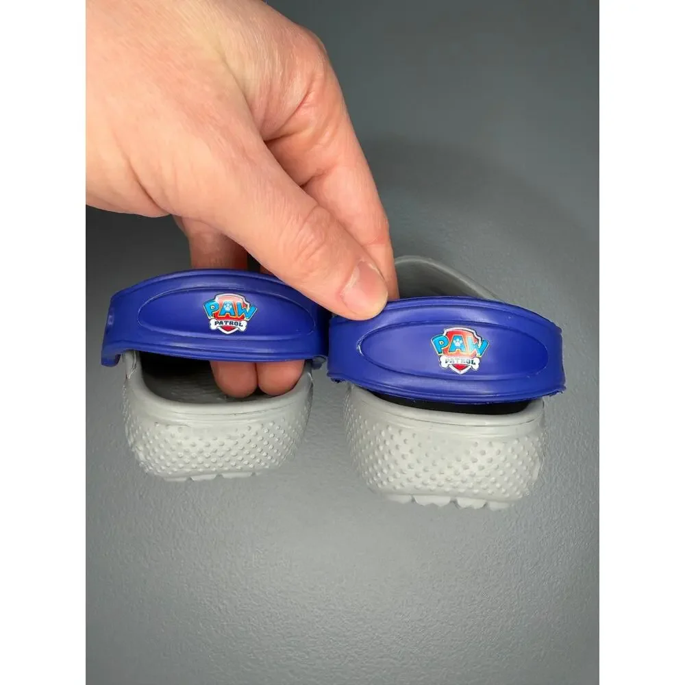 Crocs Paw Patrol Chase Marshall Gray EUC Toddler size C5 Casual Easy Slip On